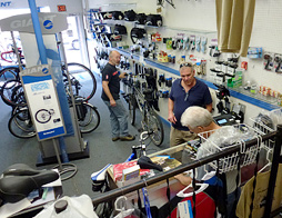 our bike shop on display at Cycles and Things in Cumberland, Maryland